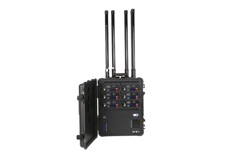 Portable Trolley Case Anti Drone Signal Jammer Radio Interference With DDS RF Module